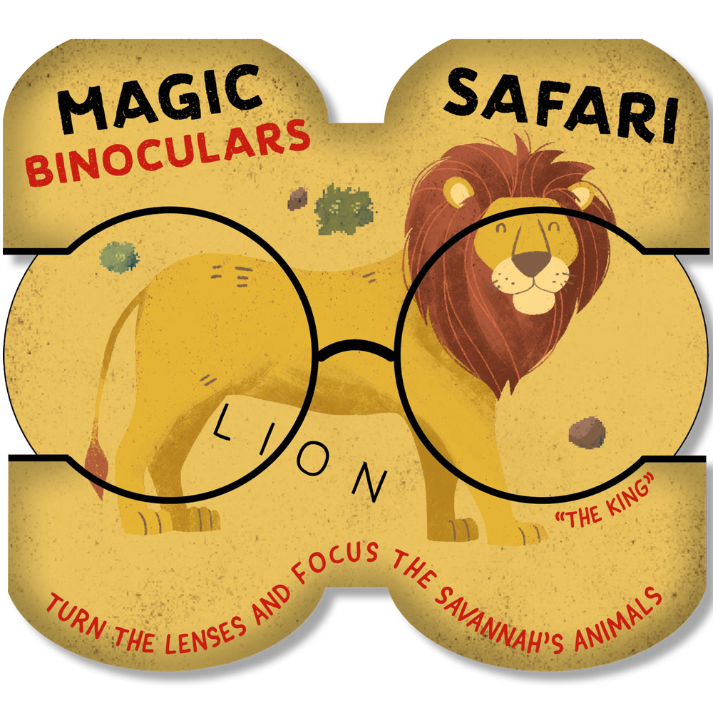 Animals board book - Magic binoculars Savannah - cover