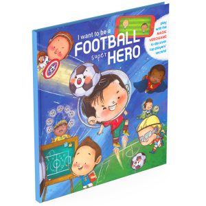 Football superhero picture book cover