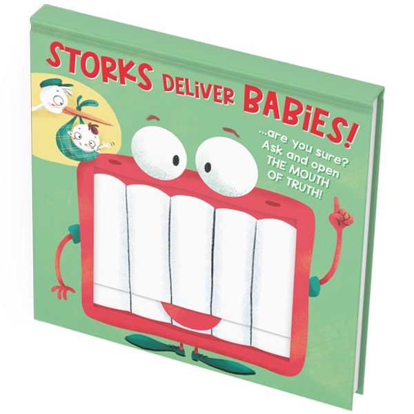 Magic sliders flap book - Storks deliver babies