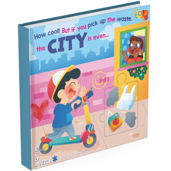 Puzzle eco children book - City